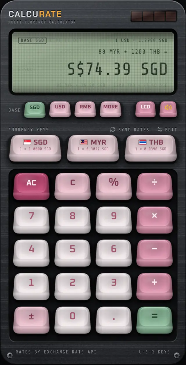 Calcurate with the SAKURA keycap set